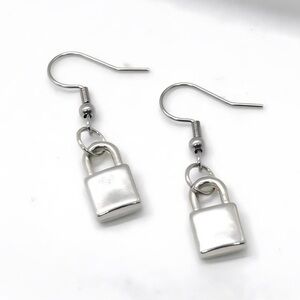 Silver Lock Earrings